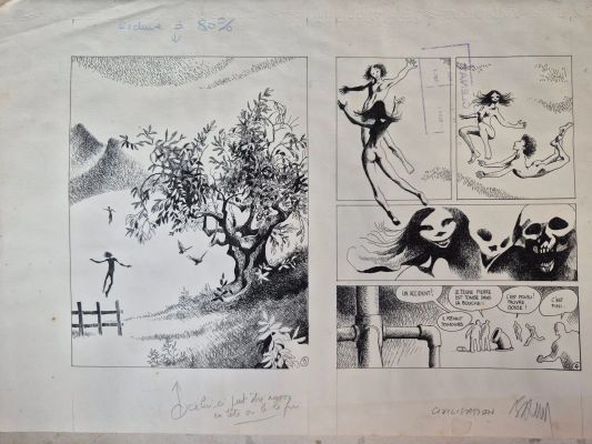 [Bd] Baudoin Edmond... | [BD] BAUDOIN Edmond (né en 1942) Planche originale... | Nice Enchères