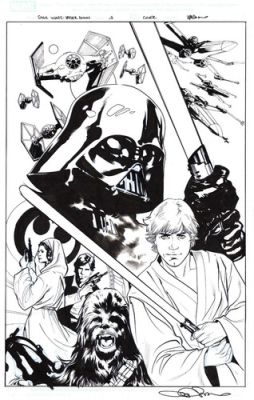 EMANUELA LUPACCHINO - Tavola originale Star Wars Vader Down #1 Cover | eBay Europe (Buy It Now)