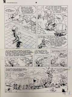 SERON (PIERRE SERON ) (1942 -2017) ORIGINAL INDIAN INK DRAWING ON PAPER FROM THE SERIES "LES PETITS HOMMES" ALBUM "LE VOLCAN D’OR" DATING FROM 1988. | Goldfield