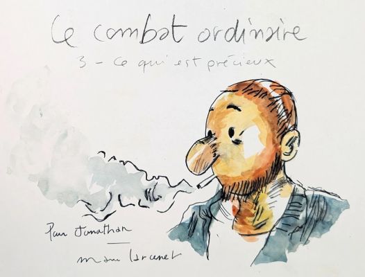 LARCENET Manu Le... - Lot 306 - LARCENET Manu Le combat ordinaire Dédicace couleur...