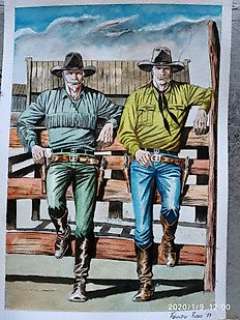 Tex - illustrazione originale a colori - Fabrizio Russo - Loose page