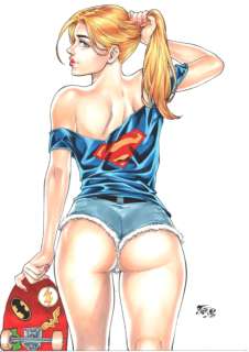 Ed Benes - Super Giel - 9"x12" COLOR By Fred Benes