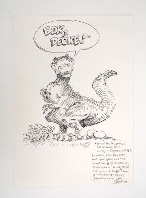 Stout William Dessin... | STOUT William Dessin original représentant un dinosaure... | Vermot et Associés