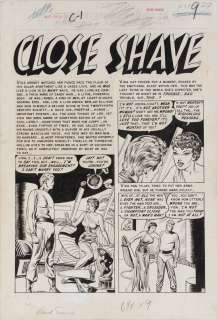 Reed Crandall original artwork for Weird Science-Fantasy #27 complete 6-page story A Close Shave . | Profiles in History