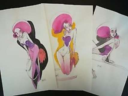 Barbucci, Alessandro - 3x Dessin original couleur - Sky-Doll (2005)