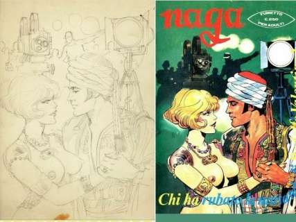 Naga #5 - L. Frollo - Bozzetto Originale di Copertina - Loose page - (1975) | Catawiki