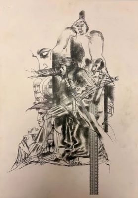 Josep Maria Bea... | Lot 39 - Josep Maria Bea - Dessin original : Création représentant... | Tessier Sarrou