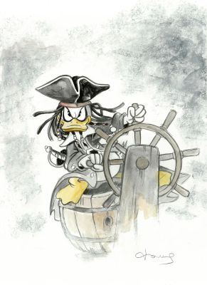 Donald Duck as Jack Sparrow – Pirate Adventure | Corner4art