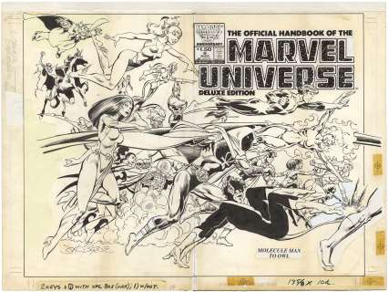 John Byrne - Official Handbook of the Marvel Universe #9 (Wrap around cover)