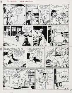 Gos | Gil Jourdan, planche n°23 Ã  l’encre de Chine de … | Banque Dessinée