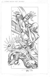 Paul Pelletier - Sketch Pin-Up, Spidey vs. Prowler
