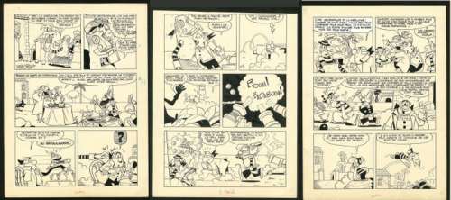 Studio Bottaro - 3x Planche originale - Pepito - Un drôle d’anniversaire - (1965) | Catawiki