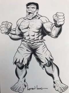 Hulk - dessin original signé Walden Wong - Loose page - Original drawing | Catawiki