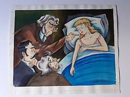 Dracurella # 16 - ACUARELA ORIGINAL DE RICHARD SALA - Loose page - First edition