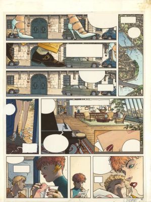 Laurent Vicomte | Bleu de mise en couleurs pour la planche n°51 - L’Appel - Sasmira | Daniel Maghen