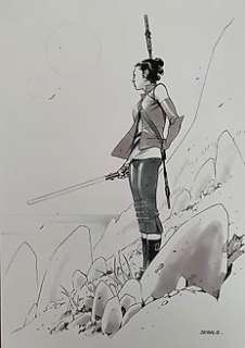 Star Wars - Rey Skywalker commission by Bengal - Loose page - First edition