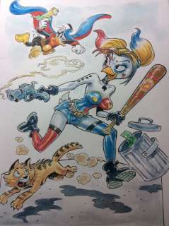 Alessandro Gottardo - Original drawing - â€œPaperinik: il ritorno di Harley Queekâ€ - Loose page - (2019) | Catawiki