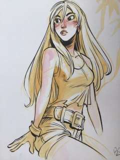 Barbucci, Alessandro - Dessin original en couleur - EkhÃ¶ monde miroir | Catawiki