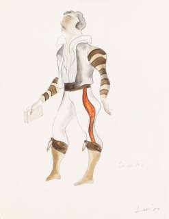 Jan Lenica (1928 - 2001) | Jan Lenica | "Lucentio" - szkic postaci z "Kiss me Kate", 1977 | Desa Unicum