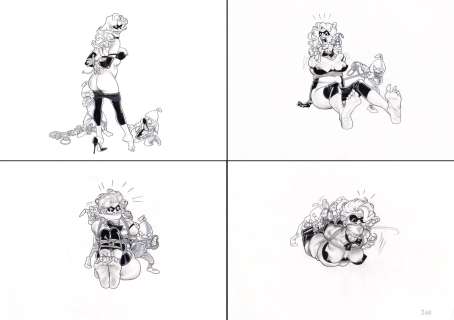 Franco Saudelli - La Bionda: Tied up! (4 illustrazioni in sequenza)