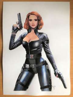 Avengers - Black Widow - Originele aquareltekening in kleur, Marvel’s Black Widow uit de Avengers door John Heijink - Loose page - First edition (2020) | Catawiki
