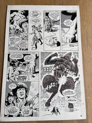 Dave Gibbons -Doctor Who - Original Comic Art - Tom Baker - K9