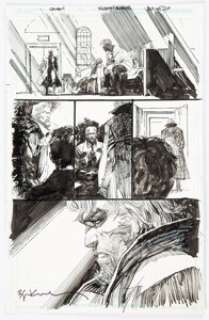 Denys Cowan and Bill Sienkiewicz Deathstroke #11 Story Page 20 Original Art (DC, 2017). Jack Ryder probes Slade - | Heritage