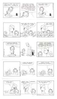 Jim Davis | Garfield Consecutive Daily Comic Strip Original Art Group of 6 (PAWS/Universal Press Syndicate, 2002). | Heritage