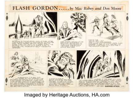 Raboy, Mac | Mac Raboy Flash Gordon Sunday Comic Strip Original Art 4-13-1952 (King Features Syndicate, 1952).... | Heritage