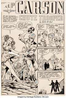 Webb, Robert | Robert Webb and Ann Brewster Fight Comics #34 Story Page 1 Rip Carson Original Art (Fiction House, 1944).... | Heritage