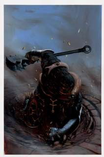 Gabriele Dell‘otto - fear itself: ff #1 painted cover (awesome thing! ) 2011