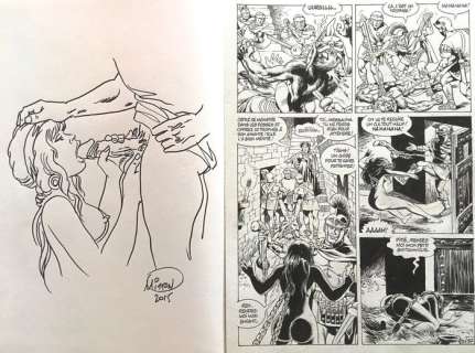 Messalina 5 - Original page (p.37 of book 5) + Original Illustration in book 5 - (2015) | Catawiki