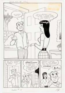 Samm Schwartz Archie #121 Complete 6-Page Story "The Shadow Knows" Original Art (Archie, 1961). (Total: 6 Original Art) | Heritage