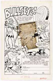 Stan Goldberg Archie Giant Series Magazine #210 "Bullseye!" House Ad Illustration Original Art (Archie, 1973). | Heritage