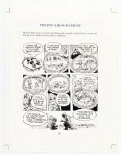 Will Eisner Graphic Storytelling and Visual Narrative Complete 1-Page Story "Telling a How-To Story" Original Art (Poorhouse Press, 1996). | Heritage