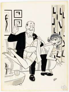 Dan DeCarlo Gaze December-1961 Single Panel Gag Cartoon Illustration Original Art (Humorama, 1961). | Heritage