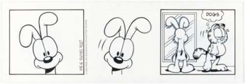Jim Davis Garfield Daily Comic Strip Original Art dated 3-30-96 (PAWS, 1996). | Heritage
