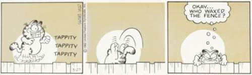 Jim Davis Garfield Daily Comic Strip Original Art dated 3-27-82 (United Feature Syndicate, 1982). | Heritage