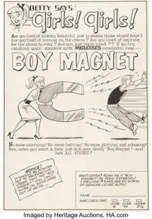 Bob White Archie’s Madhouse #4 "Boy Magnet" Parody Ad Illustration Original Art (Archie, 1960). | Heritage