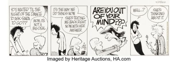 Jerry Scott and Jim Borgman Zits Daily Comic Strip Original Art dated 2-23-10 (King Features Syndicate, 2010). | Heritage