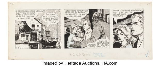 David Wright Carol Day #1242 Daily Comic Strip Original Art (London Daily Mail, 1960). | Heritage