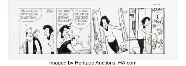Jerry Scott and Jim Borgman Zits Daily Comic Strip Original Art dated 3-23-09 (King Features Syndicate, 2009). | Heritage