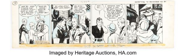 Milton Caniff Terry and the Pirates Daily Comic Strip Original Art dated 8-19-36 (Chicago Tribune-NY News Service, 1936). | Heritage