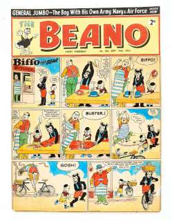 The Beano/Biffo the Bear original front cover artwork (1953) drawn and signed by Dudley Watkins