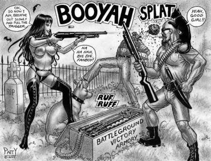 Sean Patty | VAMPIRELLA - NUDE w/ Shotgun, 8.5 | High Quality Comics