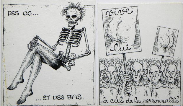 « Des Os et des Bas & le Cul de la Personalité » – Illustration originale – Jean Solé | Zic et Bul