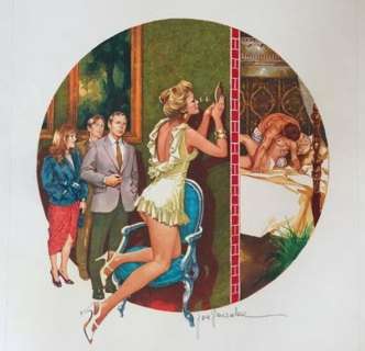 José GonzÃ¡lez - Original signed illustration for Film-poster - Voyeur - Size: 47 x 63 cm - (1992) | Catawiki