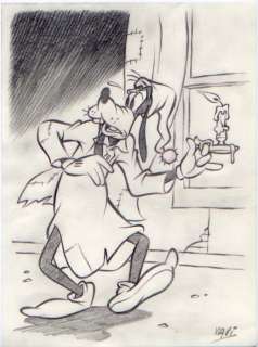 Xavi - Dibujo original - GOOFY at the haunted house (2018) | Catawiki