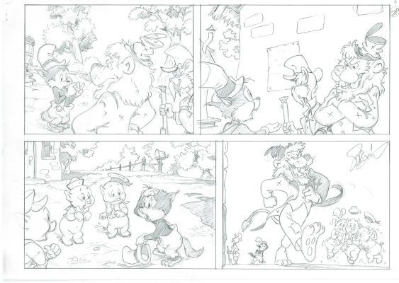 The Big Bad Wolf and the Three Little Pigs – Preliminary Page 2A | Corner4art