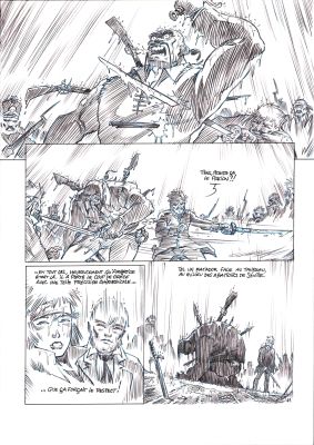 « L’oubliée du radeau de la Méduse »- Planche originale – Page 49 – Gilles Cazaux | Zic et Bul